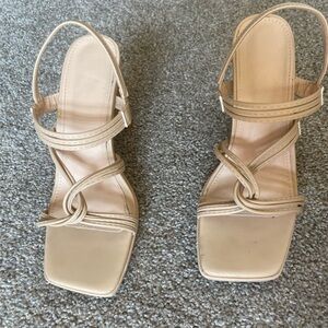 Elegant Tan Strappy Women's Sandals